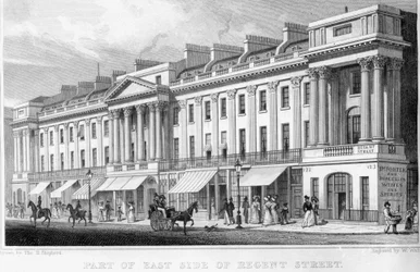 Teil der Ostseite der Regent Street, London