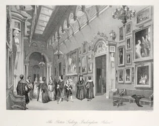 Die Gemäldegalerie im Buckingham Palace, aus 