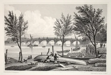 Vauxhall Bridge von Millbank, aus 