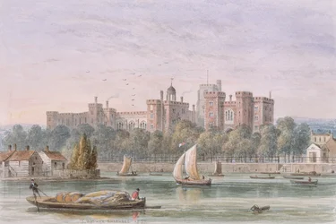 Ansicht des Lambeth Palace von der Themse, 1837