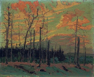 Verbranntes Land bei Sonnenuntergang, 1915