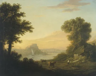 Klassische Landschaft mit einem Fluss