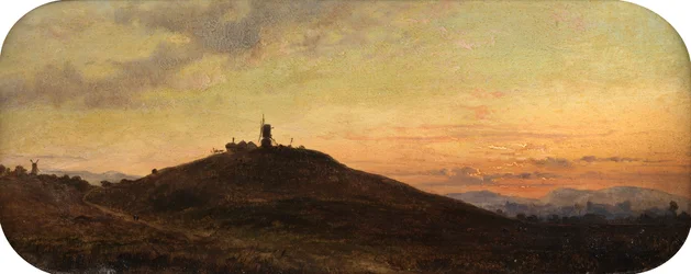 Windmühle bei Sonnenuntergang