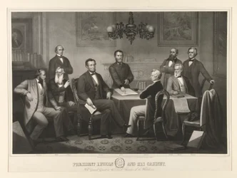 Präsident Lincoln und sein Kabinett