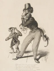 Affe Dandy, aus Monkey-ana, oder Männer in Miniatur, Juli 1828