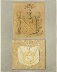 Wappen am Eingang des Langton Mansion, auf der Rückseite
