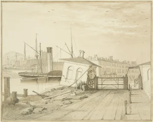 Subsidance des Zollhauses, an der Prince Street Brücke, 1828