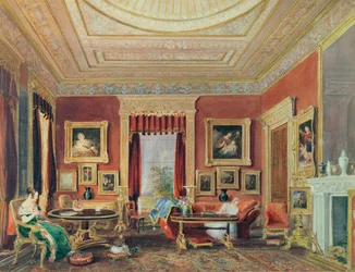 Das Wohnzimmer, Leigh Court, Bristol, ca. 1840