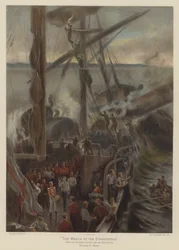 Das Wrack der Birkenhead (Farblitho)