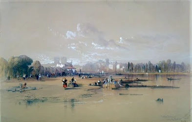 Notre Dame von der Pont du Jardin du Roi, Paris, ca. 1835-1890
