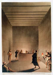Kammer und Sarkophag in der Großen Pyramide von Gizeh, Ägypten, 1802