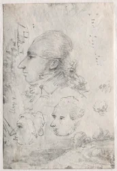 Studien von Köpfen (verso)