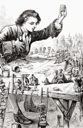 Seine Kaiserliche Majestät wünschte, dass er und seine königliche Gemahlin das Glück hätten, mit mir zu speisen, Illustration aus 