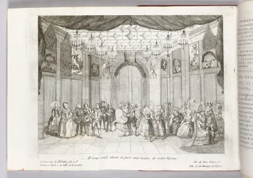 "Il vous rend chaste et pure aux mains de votre Epoux", Illustration aus "Die Hochzeit des Figaro" von Pierre Augustin Caron de Beaumarchais, 1784