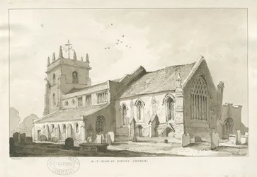 Audley Kirche (Sepia-Zeichnung)