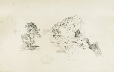Dovedale - Landschaft (Feder- und Tuschzeichnung)