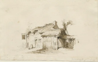 Fradswell - Cottage auf der Heide: Bleistift- und Waschzeichnung