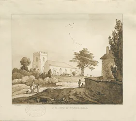 Fulford Kirche (Sepia-Zeichnung)