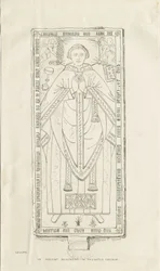 Haughton Kirche - Denkmal für Nicholas Graviner: Federzeichnung