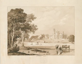 "Thickbroom Hall" [Manley Hall]: Sepia-Waschzeichnung, 1837