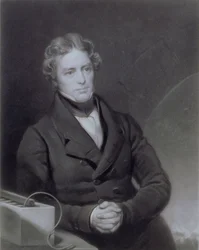 Porträt von Michael Faraday (1791-1867) graviert von Henry Cousins (gest. 1864) ca. 1841