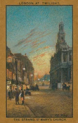 London in der Dämmerung: The Strand, St. Mary