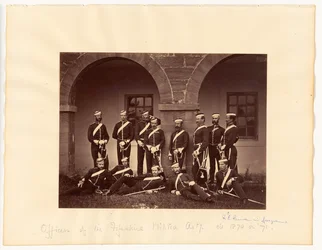 Offiziere der Fifeshire Milizartillerie