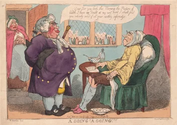 Ein Gehen, Ein Gehen!!, veröffentlicht 1813 (handkolorierter Stich)