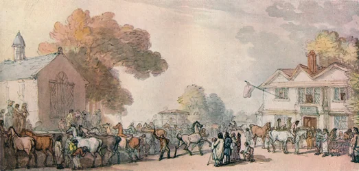 Pferdemarkt in Southampton, ca. 1820, 1918