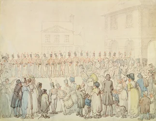 Eine Überprüfung der Northamptonshire-Miliz in Brackley, Northants