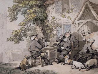 Politiker im Wirtshaus, ca. 1785-90
