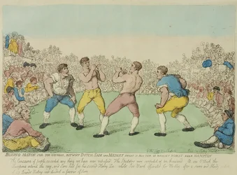 Boxkampf um 200 Guineen zwischen Dutch Sam und Medley