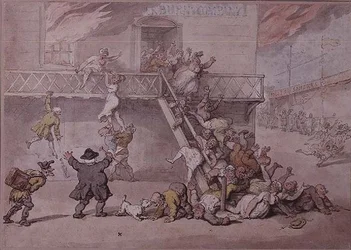 Cockburns Theater in Flammen