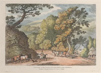 Hütte am Fuß des Router Mountain Cornwall, aus Ansichten in Cornwall, 12. April 1812