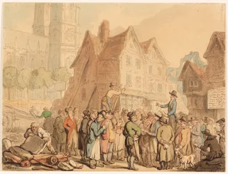 Abriss alter Häuser nördlich der Westminster Abbey