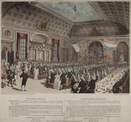 Abendessen zur Feier der Befreiung Hollands von Frankreich, City of London Tavern, Bishopsgate