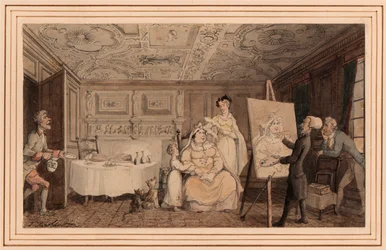 Dr. Syntax malt ein Porträt