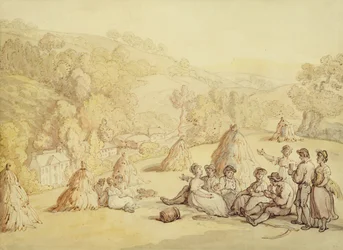 Erntende, die in einem Kornfeld ruhen, ca. 1805-10