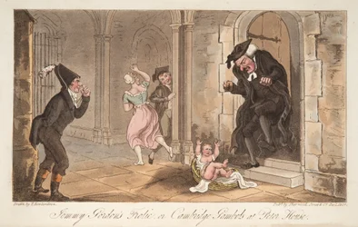 Jemmy Gordons Ausgelassenheit, oder Cambridge-Späße im Peter House, aus The English Spy, veröffentlicht 1824