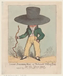 Leichter Sommerhut und modische Spazierstöcke für das Jahr 1801, 10. Juli 1801