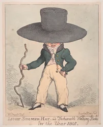 Leichter Sommerhut und modische Spazierstöcke für das Jahr 1801, 10. Juli 1801