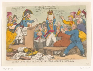 Napoleon verkauft gestohlene Waren, 1813