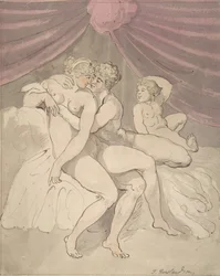 Nacktes Paar in Umarmung, 1780-1827