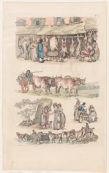 Tafel 15, Umrisse von Figuren, Landschaften und Vieh...für Lernende