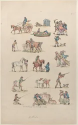 Tafel 1, Umrisse von Figuren, Landschaften und Vieh...für Lernende, Ma..., 8. März 1790