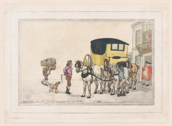 Postjungen und Postpferde im White Hart Inn, 15. Dezember 1787