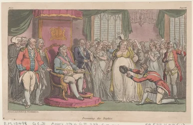 Übergabe der Trophäen, aus Die militärischen Abenteuer von Johnny Newcome, 1815