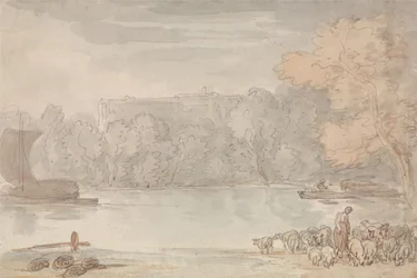 Flussszene (Die Themse bei Eton?)