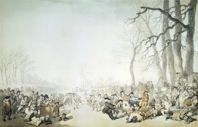 Schlittschuhläufer auf der Serpentine, City of Westminster, London, 1786