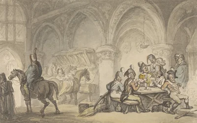 Soldaten beim Zechen in einem Gasthaus